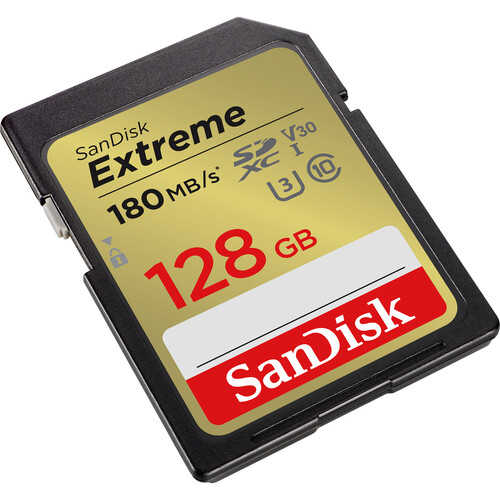 SanDisk 128GB Extreme UHS-I SDXC 180 MB/ Memory Card