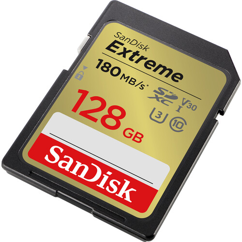 SanDisk 128GB Extreme UHS-I SDXC 180 MB/ Memory Card