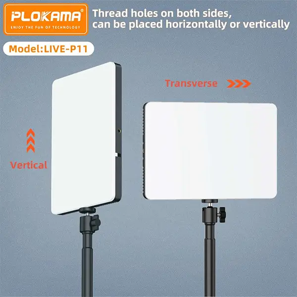 LED-Fill-Light-Panel-Video-Light-with-Stand-Plokama-LIVE-P11@-ido.lk_ Plokama LIVE-P11 LED Fill Light