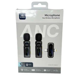 WiWU Wi-WM007 ANC Duo Wireless Type-C & Lightning Microphone